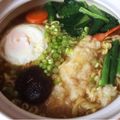 caruga's cooksnap of when they made ❀即席麺であったか鍋焼きうどん風❀.