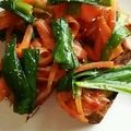 りえしま's cooksnap of when they made 即席おつまみ＊厚揚げのニラキムチ.