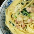 ぐりtoぐら's cooksnap of when they made ほうれん草のカルボナーラ.