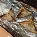 nanasworld's cooksnap of when they made 餃子の皮で簡単☆サモサ.