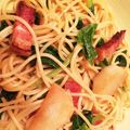 クックK02NSE☆'s cooksnap of when they made 菜の花とベーコンのパスタ.