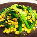 kinoshita's cooksnap of when they made 小松菜とコーンのごま和え.