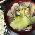 クックZFZCA0☆'s cooksnap of when they made アサリと春キャベツのスープ.