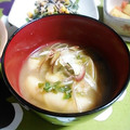ＴＯＭＯＷＡＴ's cooksnap of when they made 簡単お味噌汁☆豆苗とみょうがと油揚げ.
