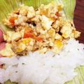 毎日ゆうぞう's cooksnap of when they made 豆腐とひき肉の甘辛味噌そぼろのレタス巻き.