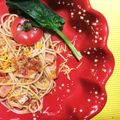 みぃーーみ☆'s cooksnap of when they made レンジで☆アマトリチャーナ トマトソース.