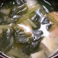 ぶーじ's cooksnap of when they made ホウレン草 豆腐 さつま揚げの味噌汁.