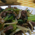 Yum!っﾁ's cooksnap of when they made 小松菜と牛肉の炒め物.