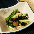 あん１８５１'s cooksnap of when they made 三つ葉としめじと海苔のお浸し.