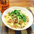 meg⑦'s cooksnap of when they made 鶏ひき肉とパクチーのペペロンチーノ.