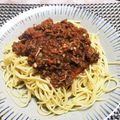 morikame's cooksnap of when they made 給食の♡簡単レトロな♡ミートソーススパ.