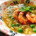 misumisu07's cooksnap of when they made 春野菜と海老のサフランスープ.