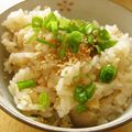 由芽15's cooksnap of when they made モッチリ美味しい～お餅でおこわ♪.