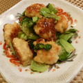 ★Yuring★'s cooksnap of when they made 鶏団子と青梗菜のミソマヨ炒め.