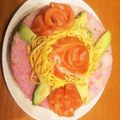 ひまま。そま。うた。's cooksnap of when they made ☆ちらし寿司ケーキ☆.