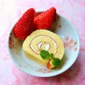 カルン's cooksnap of when they made ロールケーキ（スイスロール）の牛乳がけ★.