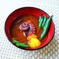 カルン's cooksnap of when they made 天ぷら屋さんの☆タコと柚子のお味噌汁.