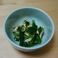 やすめい's cooksnap of when they made ♥からし菜と鶏ささみの中華ごまあえ♥.