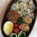 あき0304's cooksnap of when they made ゆで卵のチーズ焼き☆お弁当♪.