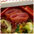 nakamucchi's cooksnap of when they made 焼きハムのお花　お弁当のすき間に.