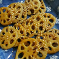 クック1NJAS7☆'s cooksnap of when they made ＊あと一品に＊蓮根の照り焼き＊.