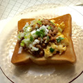 ｱｯﾌﾟﾙｸｯｷｰ's cooksnap of when they made (。-`ω´-)男の納豆炒り卵トースト.