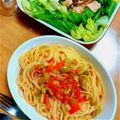 はち８８'s cooksnap of when they made イタリア仕込みオリーブとトマトのパスタ.