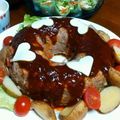 たにたーに's cooksnap of when they made *クリスマスリース風 ★ ミートローフ♪.