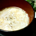 料理★勉強中's cooksnap of when they made えのきと卵のお味噌汁.