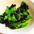 ざんじ's cooksnap of when they made 簡単副菜☆絹さやの海苔炒め.