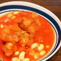 おにぎりママ's cooksnap of when they made 唐揚げとビーンズのトマト煮込み.