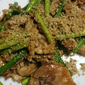 おたぱ's cooksnap of when they made 超簡単!!豚こまとにんにくの芽炒め!!.