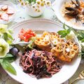 ももとちるちる's cooksnap of when they made ビーツの葉としらすのパスタ♪.