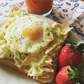 カクタスぽぷら's cooksnap of when they made レンジで目玉焼き！？簡単目玉焼きトースト.