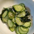 クックZ69KDS☆'s cooksnap of when they made 朝食副菜。しらす、胡瓜、ワカメの酢の物.