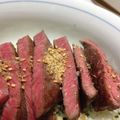 八幡あき's cooksnap of when they made 元ハンバーグ職人！肉に溺れたステーキ丼！.