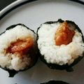 まかべん's cooksnap of when they made 照り焼き味♡とり天むす.