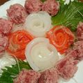 Ma＊Chan's cooksnap of when they made お刺身で作る花.
