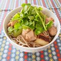 バカリャウ's cooksnap of when they made セリがたっぷり！鶏南蛮風そば（うどん）.