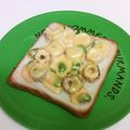 龍青空ママ's cooksnap of when they made ＊明太ちくわ枝豆の幸せトースト＊.