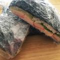wongwong's cooksnap of when they made かにかまチーズおにぎらず.