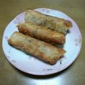 しろくまとゆかりん's cooksnap of when they made 中華春巻・・・簡単・揚げない ・美味しい.