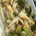 9ma9ma's cooksnap of when they made ほうれん草と舞茸★ガリバタ醤油蒟蒻★弁当.