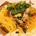ゆっきゃりん's cooksnap of when they made わさびがきいたオイルサーディンスパゲティ.