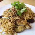 ケチャ＆ウル's cooksnap of when they made 豚となすの♡ねぎマヨぽん酢焼きそば✿.