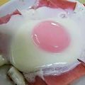 ユーロン's cooksnap of when they made 黄身がずれないハムエッグ.