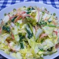 minarin's cooksnap of when they made ☆かに風味かまぼこ☆ワサビマヨサラダ♪.