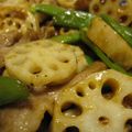 arihana's cooksnap of when they made レンコンとスナックエンドウの中華炒め.