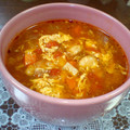 Mrシモブクレ's cooksnap of when they made トマトとたまごのスープ.