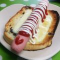 みっくママ's cooksnap of when they made 男気！極太魚肉ソーセージチーズトースト！.
